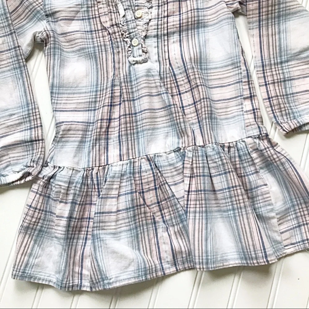 The Childrens Place ruffle flannel plaid